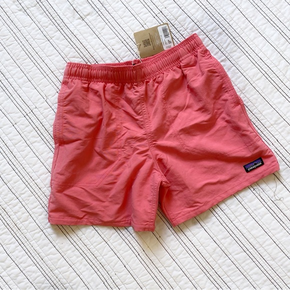 Patagonia Other - NWT Patagonia Kids 5” Baggies Lined Quick Dry Shorts Afternoon Pink sz Medium 10